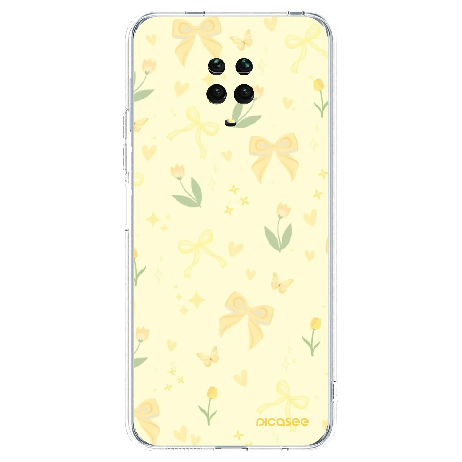 Picasee husă transparentă din silicon pentru Xiaomi Redmi Note 9 Pro - Honey Blossom