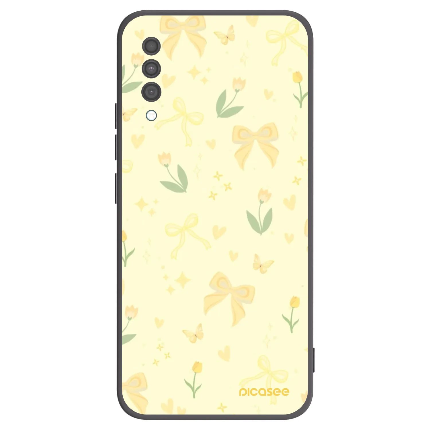 Picasee husă neagră din silicon pentru Samsung Galaxy A30s A307F - Honey Blossom