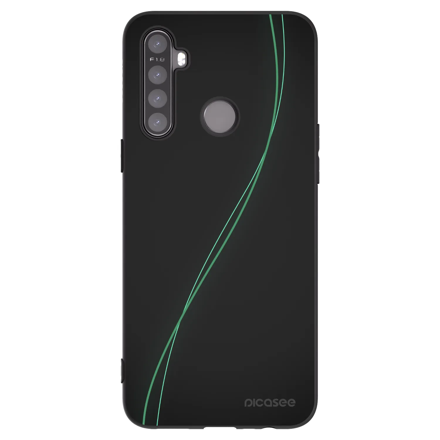 Picasee husă neagră din silicon pentru Realme 5 - Be Different