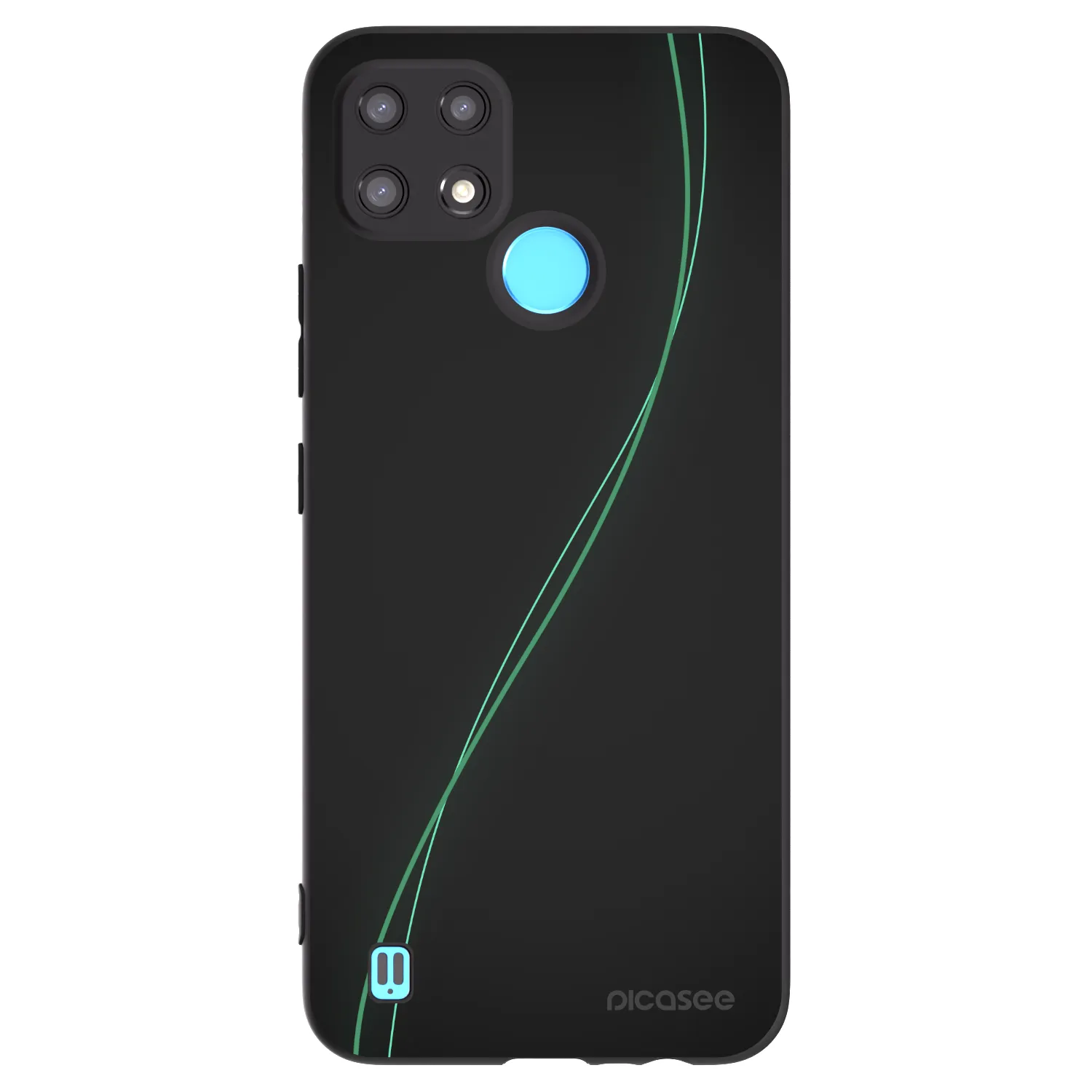 Picasee husă neagră din silicon pentru Realme C21 - Be Different