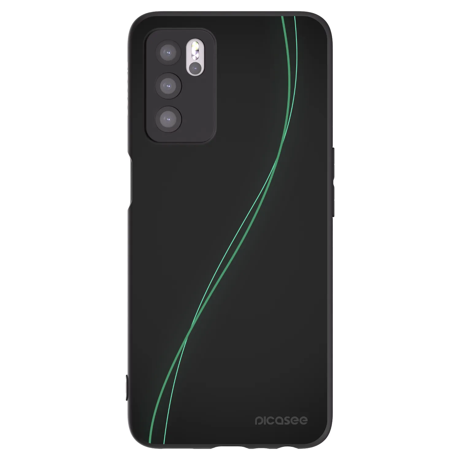 Picasee husă neagră din silicon pentru OPPO A16s - Be Different
