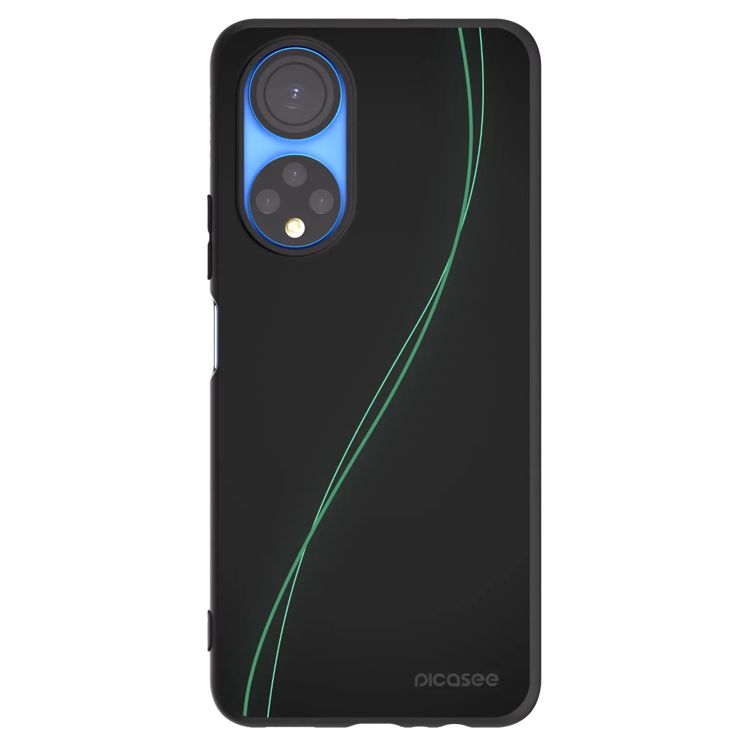 Picasee husă neagră din silicon pentru Honor X7 - Be Different