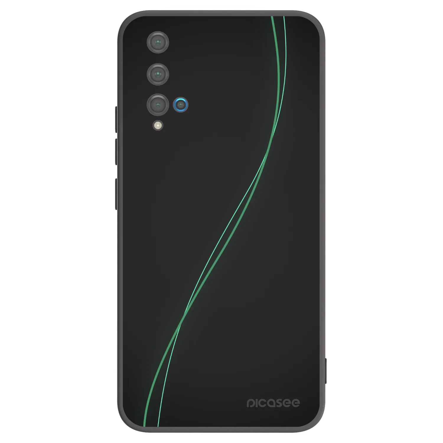 Picasee husă neagră din silicon pentru Huawei Nova 5T - Be Different