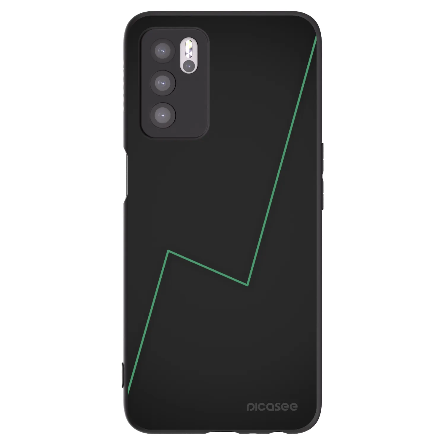 Picasee husă neagră din silicon pentru OPPO A16s - Consistency