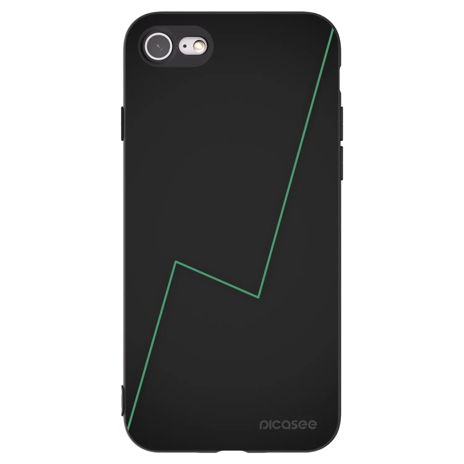 Picasee husă neagră din silicon pentru Apple iPhone 8 - Consistency