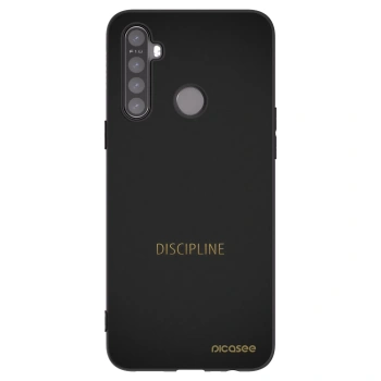 Picasee husă neagră din silicon pentru Realme 5 - Discipline
