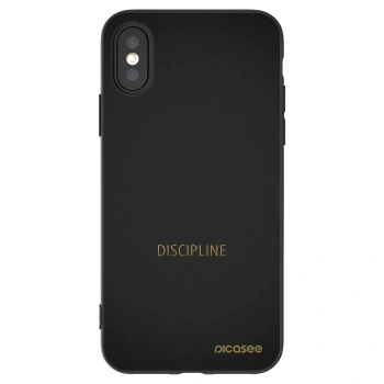 Picasee husă neagră din silicon pentru Apple iPhone X/XS - Discipline