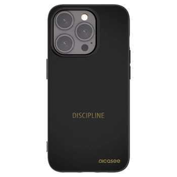 Picasee husă neagră din silicon pentru Apple iPhone 15 Pro - Discipline