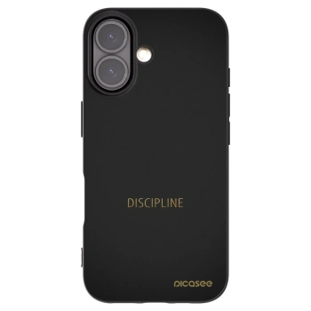 Picasee husă neagră din silicon pentru Apple iPhone 16 - Discipline