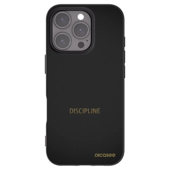 Picasee husă neagră din silicon pentru Apple iPhone 16 Pro - Discipline