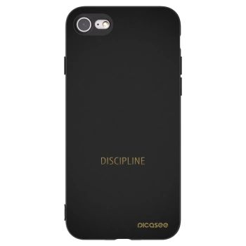 Picasee husă neagră din silicon pentru Apple iPhone 8 - Discipline