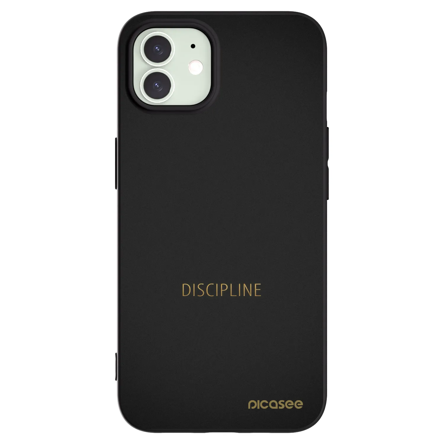 Picasee husă neagră din silicon pentru Apple iPhone 12 - Discipline