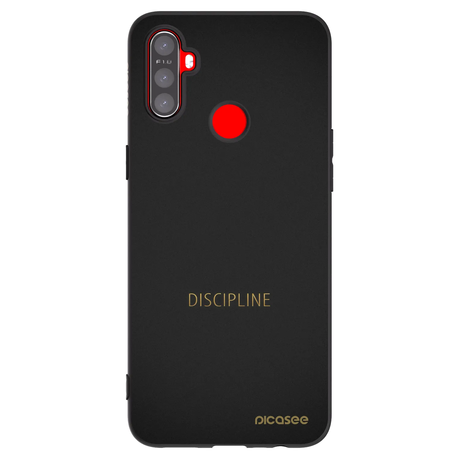 Picasee husă neagră din silicon pentru Realme C3 - Discipline
