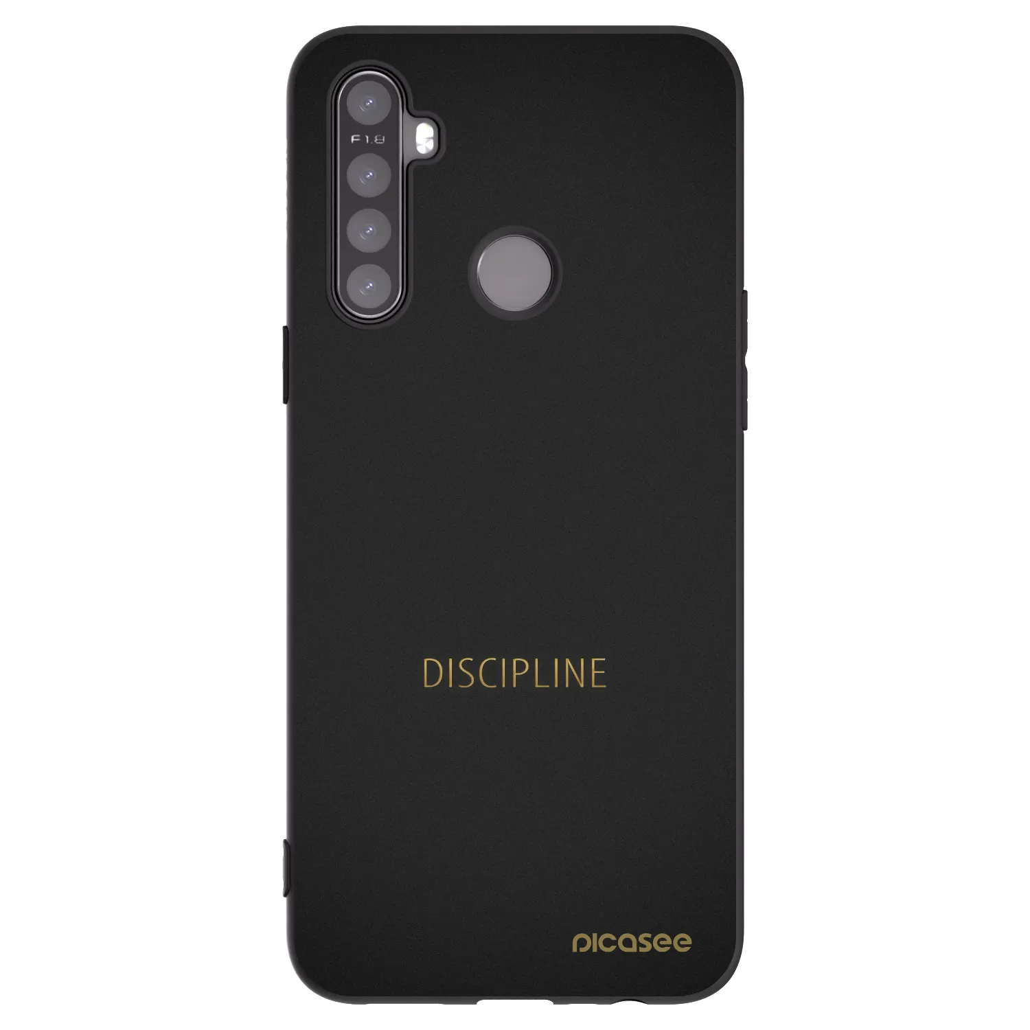 Picasee husă neagră din silicon pentru Realme 6i - Discipline