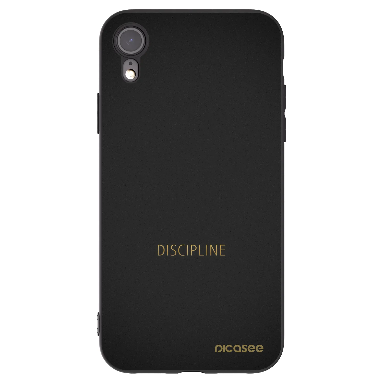 Picasee husă neagră din silicon pentru Apple iPhone XR - Discipline