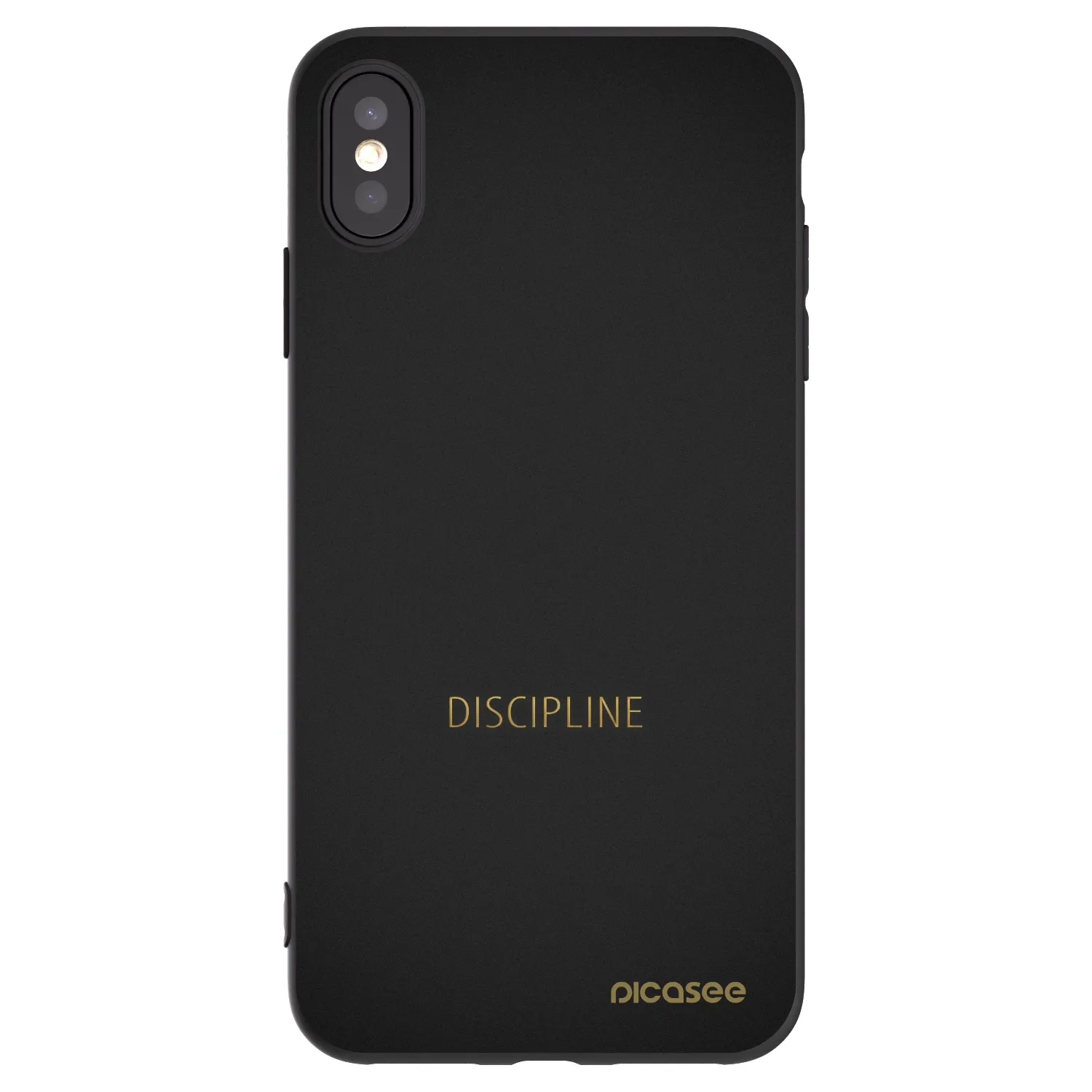 Picasee husă neagră din silicon pentru Apple iPhone XS Max - Discipline