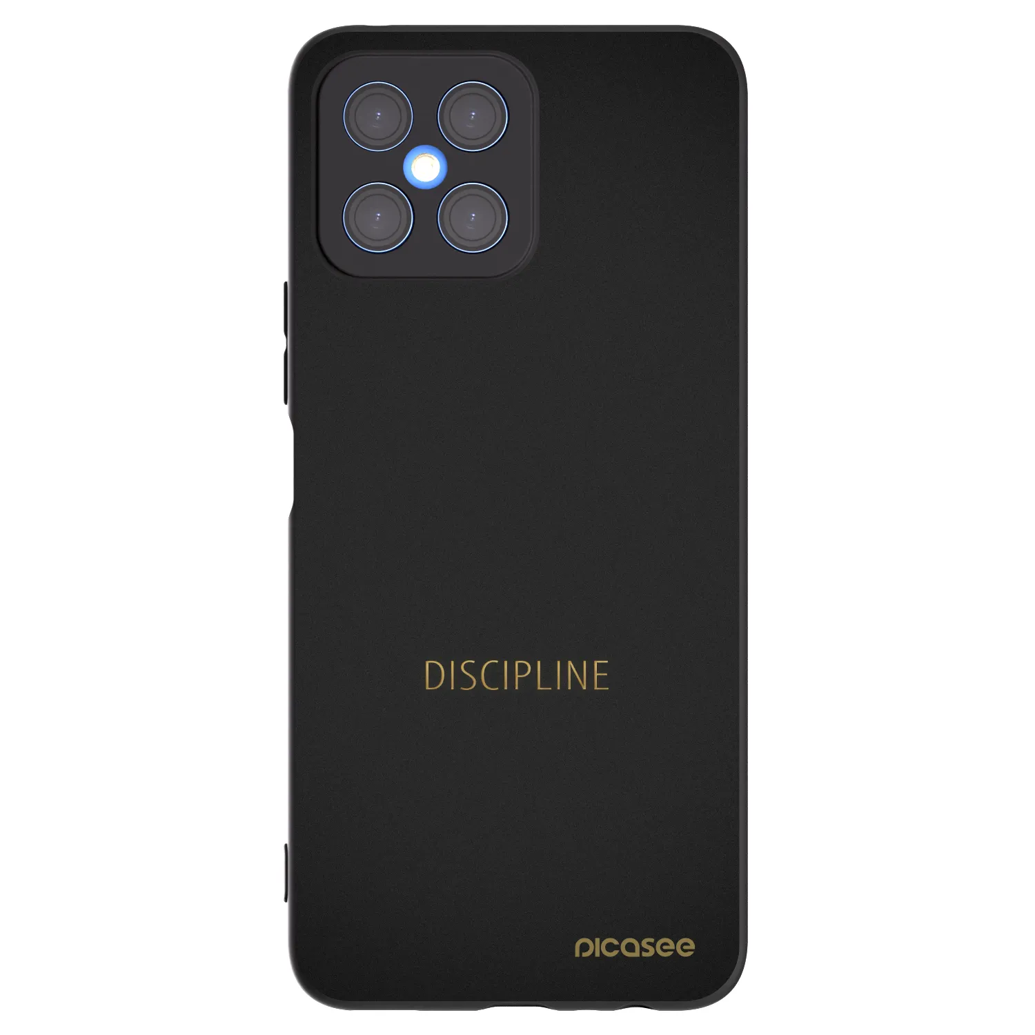 Picasee husă neagră din silicon pentru Honor X8 4G - Discipline