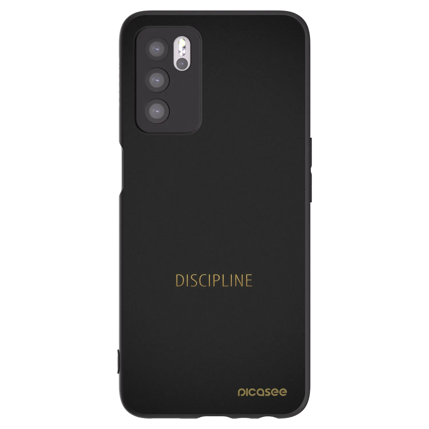 Picasee husă neagră din silicon pentru OPPO A16s - Discipline