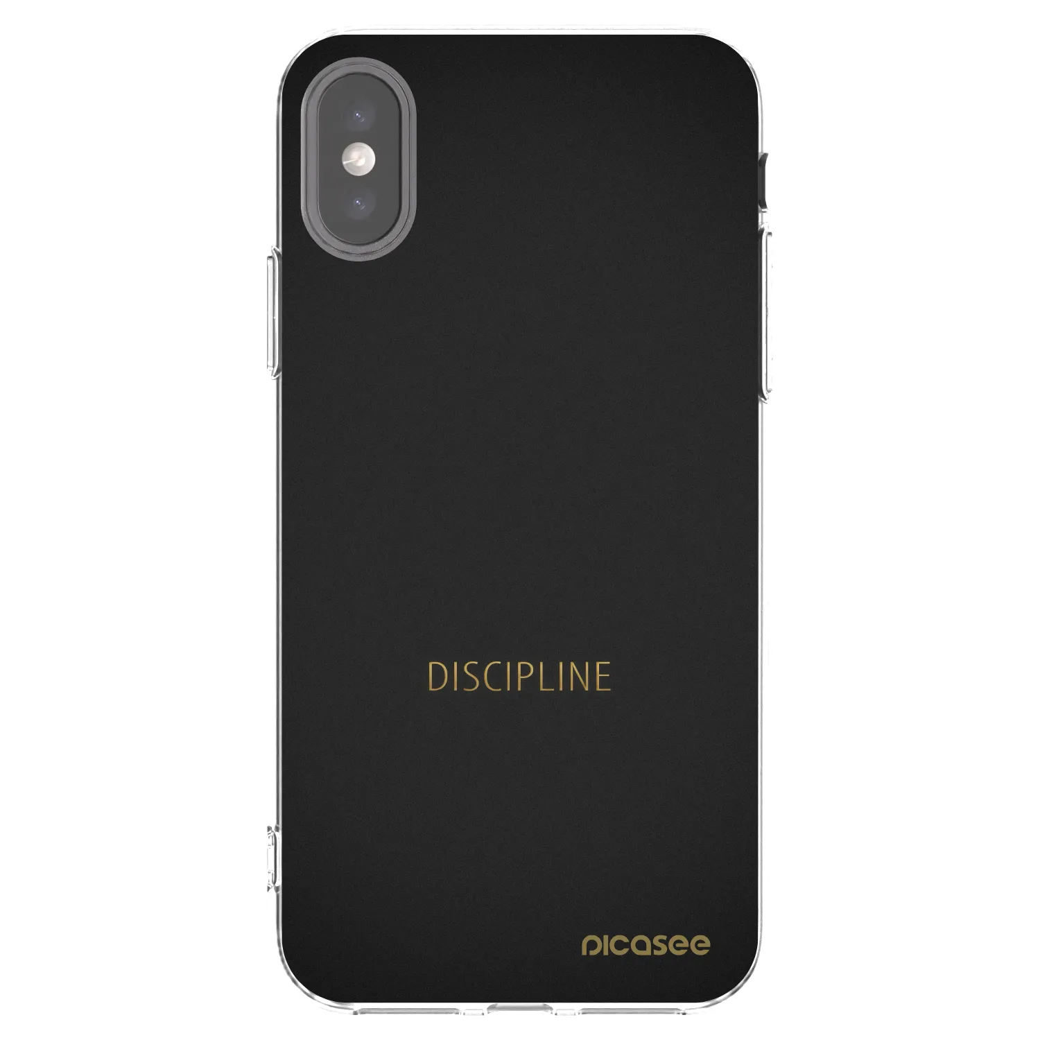 Picasee husă transparentă din silicon pentru Apple iPhone X/XS - Discipline