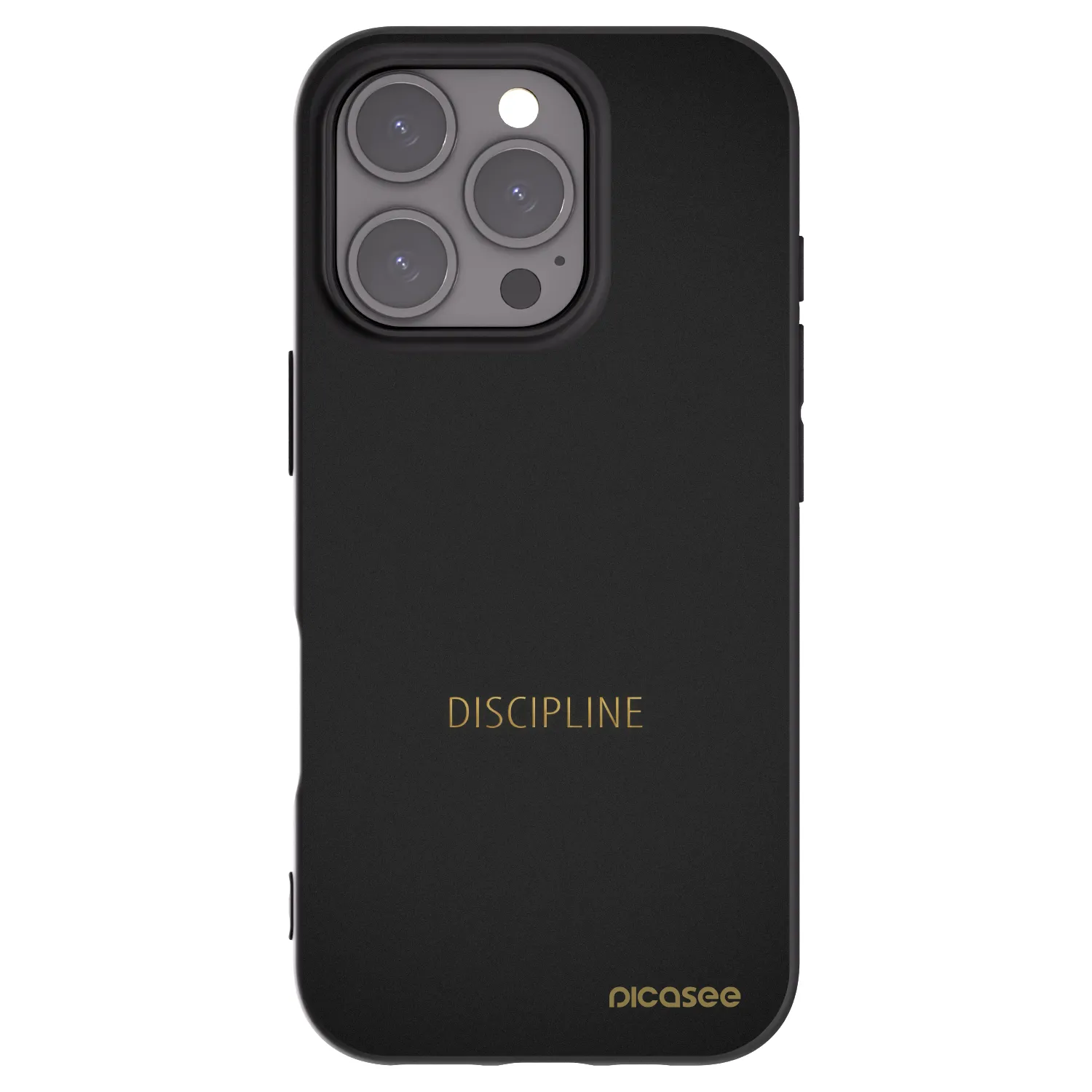 Picasee husă neagră din silicon pentru Apple iPhone 16 Pro - Discipline