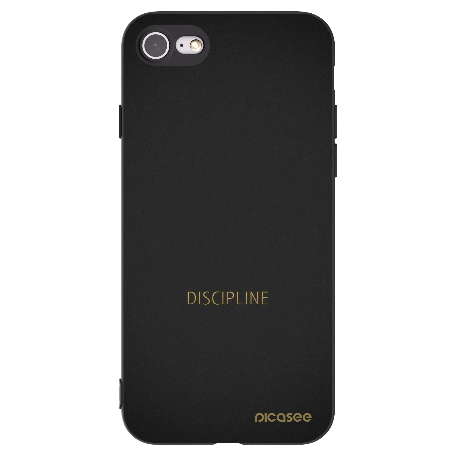 Picasee husă neagră din silicon pentru Apple iPhone 8 - Discipline