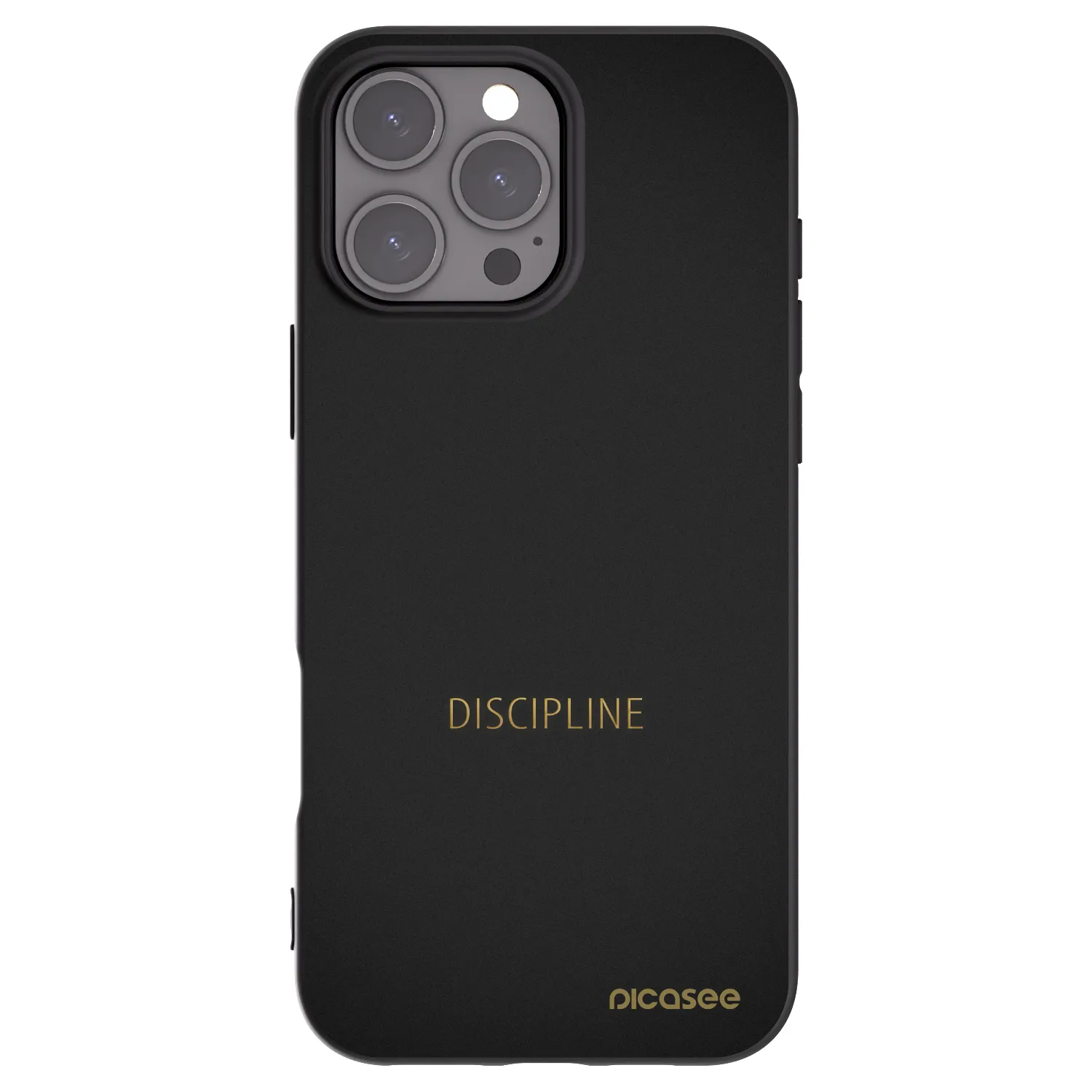Picasee husă neagră din silicon pentru Apple iPhone 16 Pro Max - Discipline