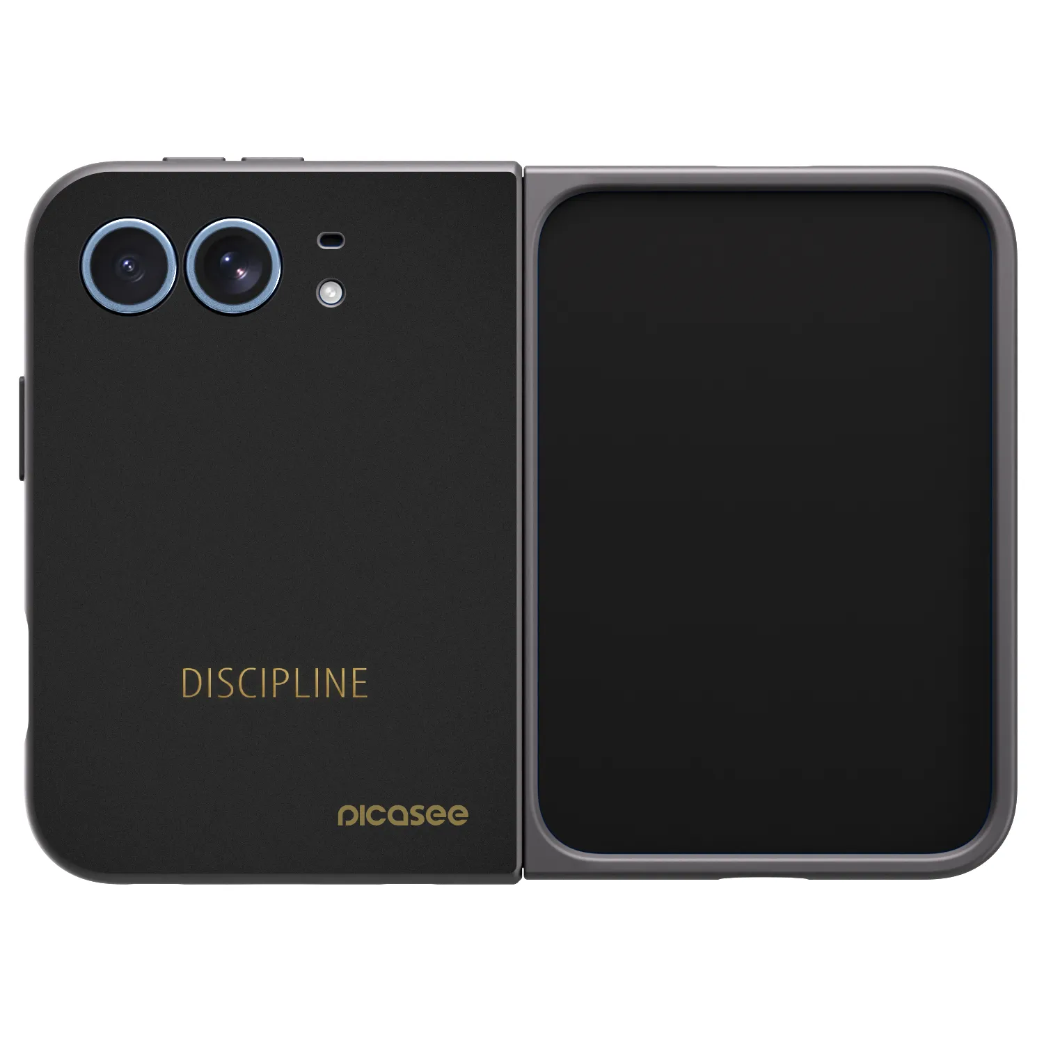 Picasee husă neagră din silicon pentru Apple iPhone Duo - Discipline