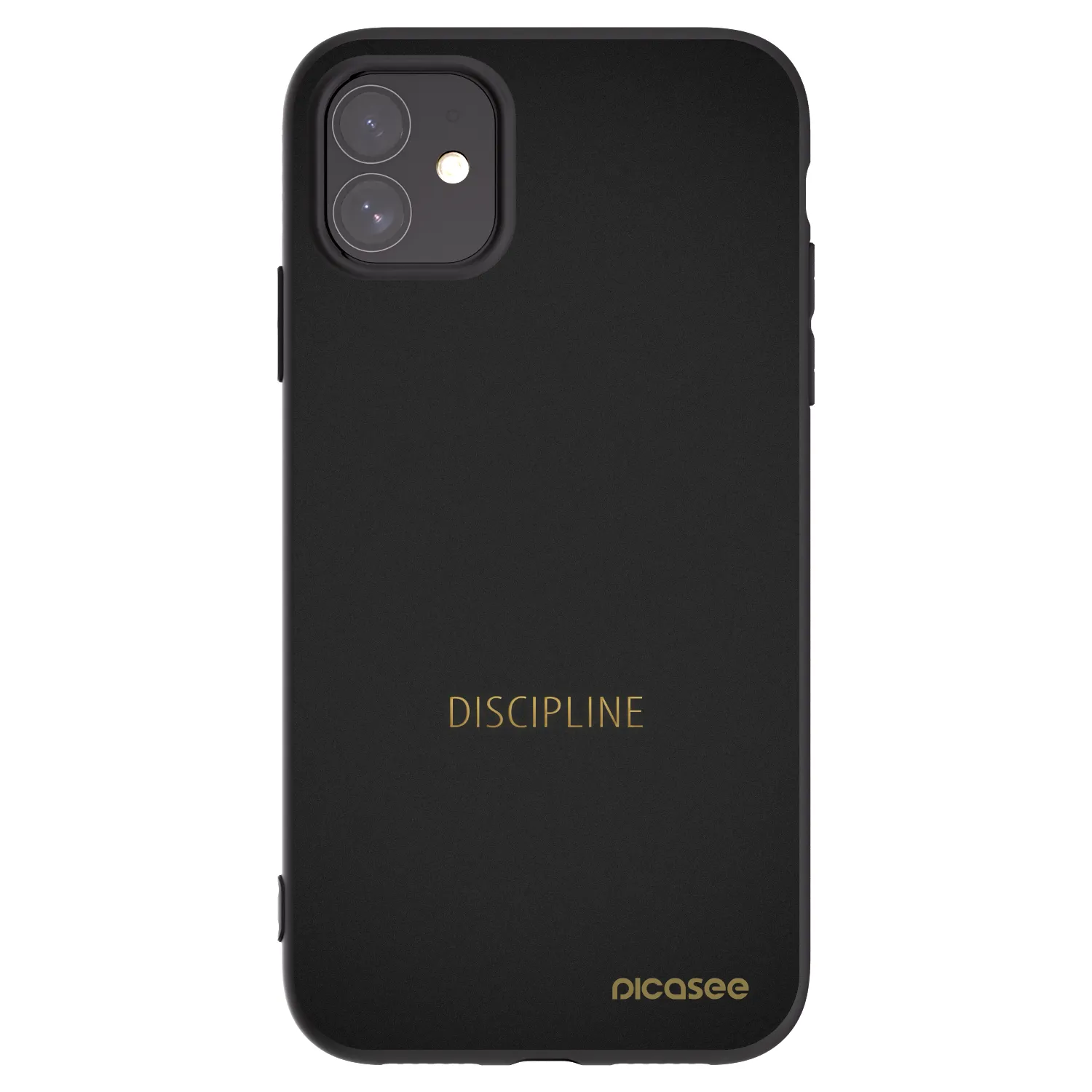 Picasee husă neagră din silicon pentru Apple iPhone 11 - Discipline