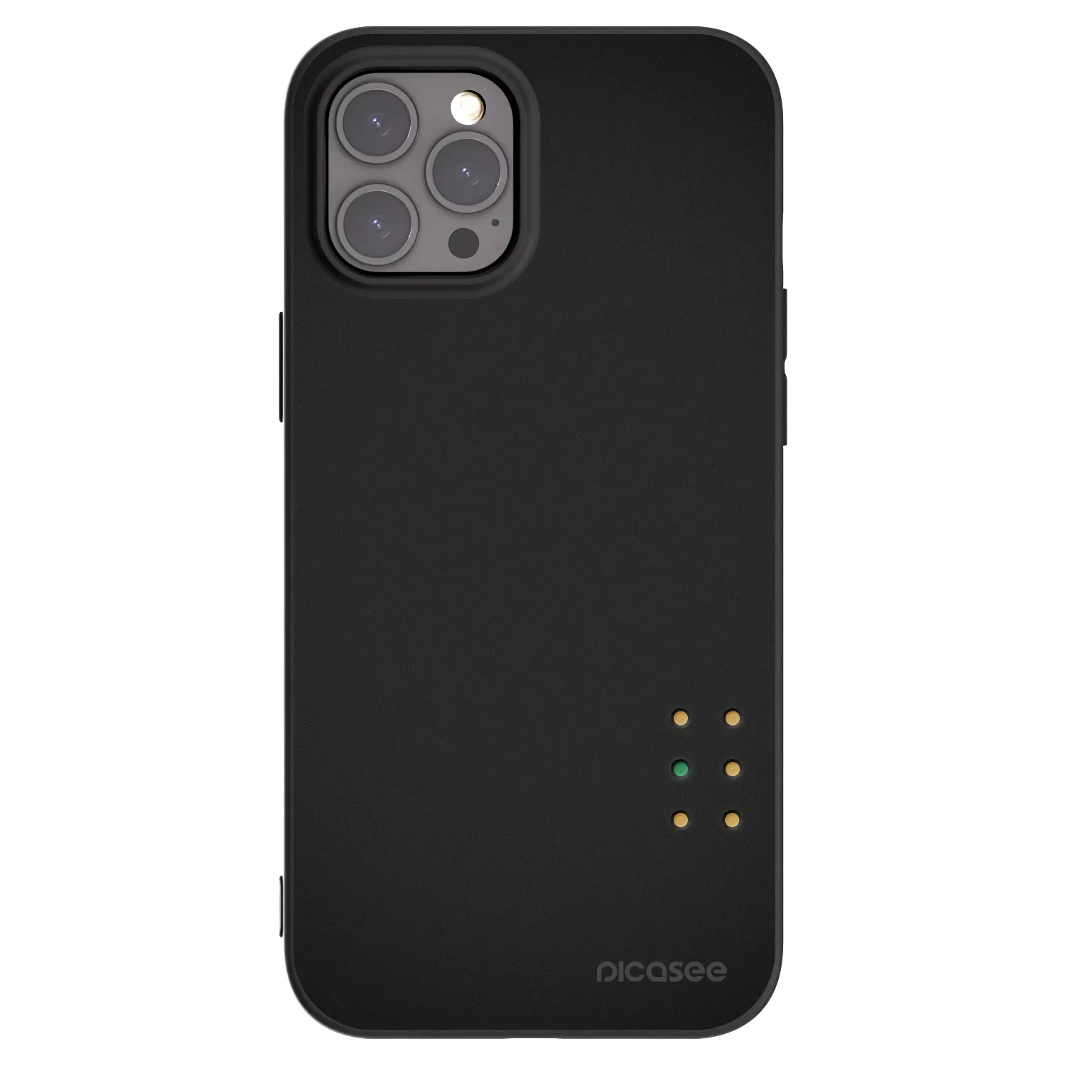 Picasee husă neagră din silicon pentru Apple iPhone 12 Pro Max - Pulse