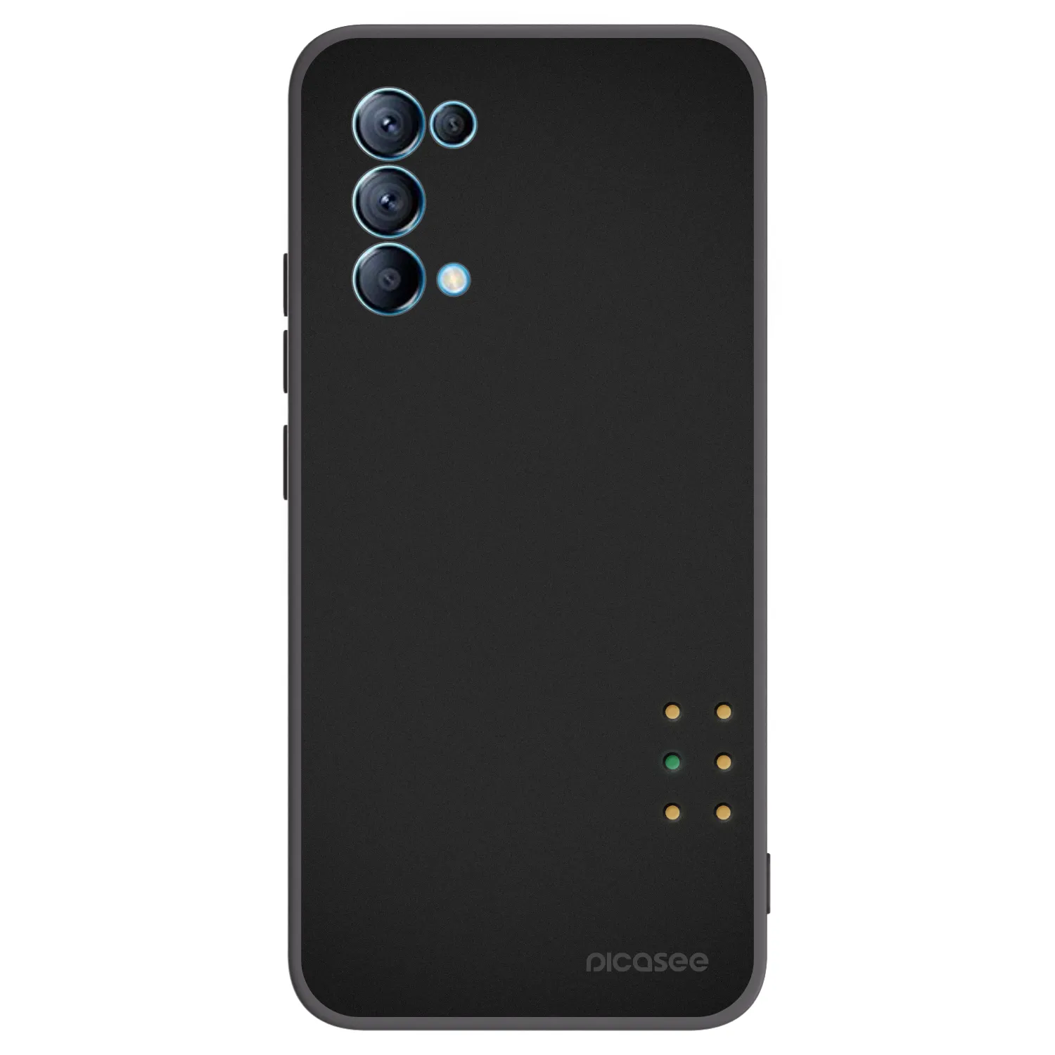 Picasee husă neagră din silicon pentru OPPO A16s - Pulse