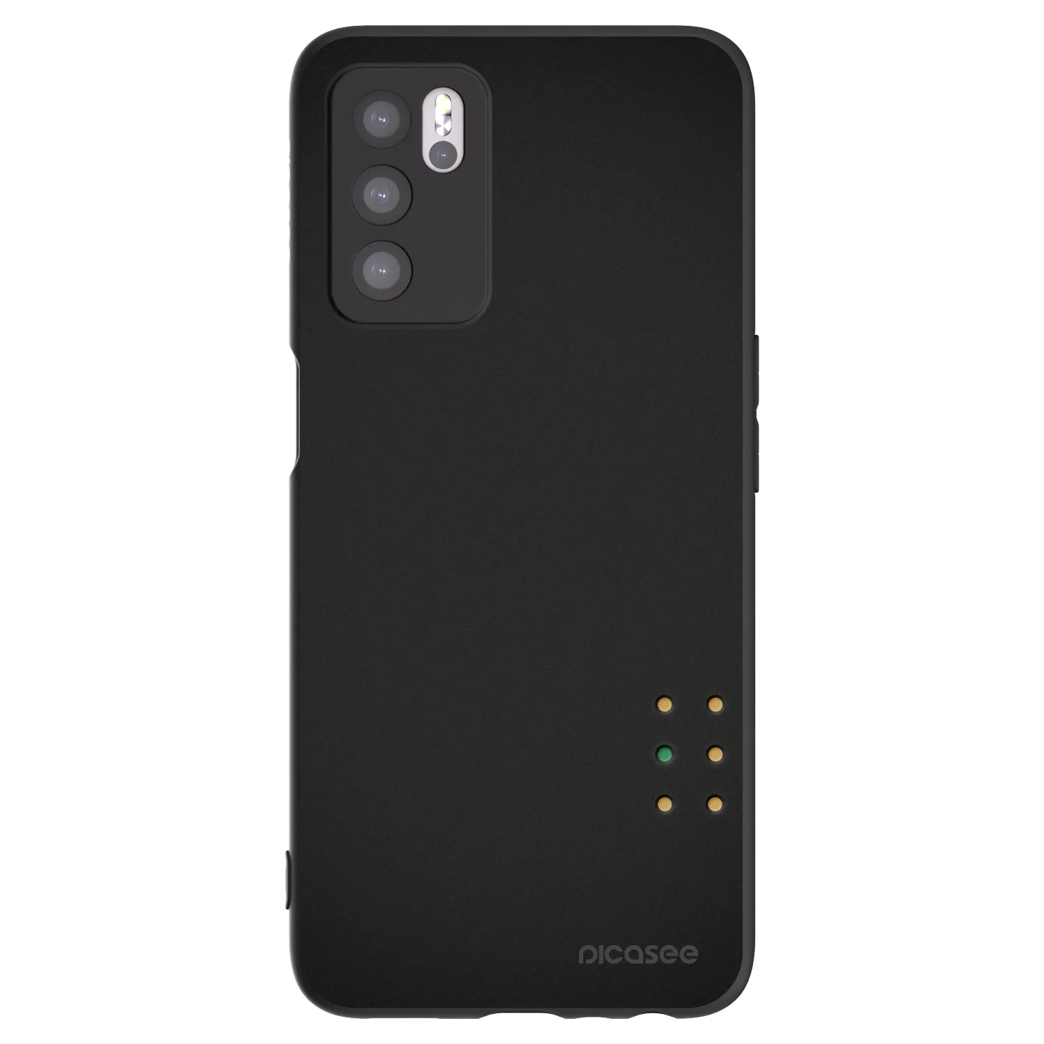 Picasee husă neagră din silicon pentru OPPO A16s - Pulse