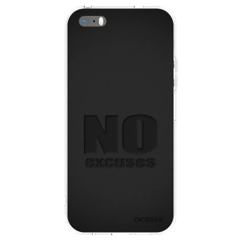 Picasee husă transparentă din silicon pentru Apple iPhone 5/5S/SE - No Excuses