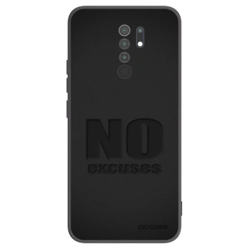 Picasee husă neagră din silicon pentru Xiaomi Redmi 9 - No Excuses