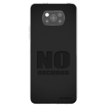 Picasee husă neagră din silicon pentru Xiaomi Poco X3 - No Excuses