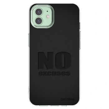 Picasee husă transparentă din silicon pentru Apple iPhone 12 - No Excuses