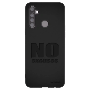 Picasee husă neagră din silicon pentru Realme 5 - No Excuses