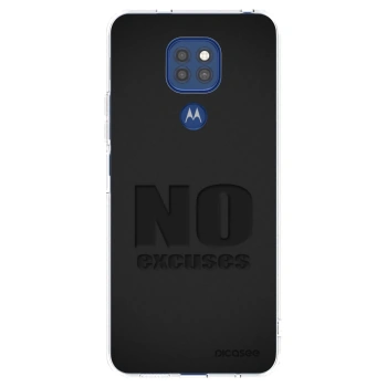 Picasee husă transparentă din silicon pentru Motorola Moto G9 Play - No Excuses