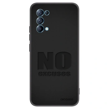 Picasee husă neagră din silicon pentru OPPO A16s - No Excuses