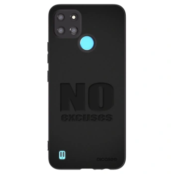 Picasee husă neagră din silicon pentru Realme C21Y - No Excuses