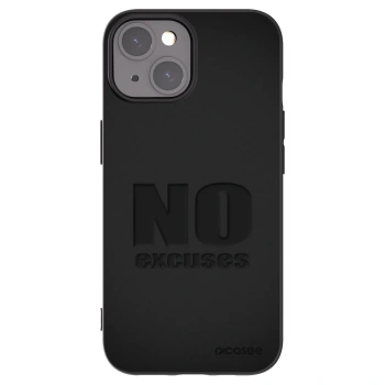 Picasee husă neagră din silicon pentru Apple iPhone 15 - No Excuses