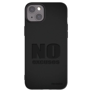 Picasee husă neagră din silicon pentru Apple iPhone 15 Plus - No Excuses