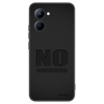 Picasee husă neagră din silicon pentru Realme C33 (2023) - No Excuses