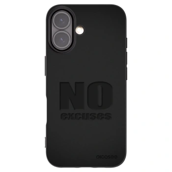 Picasee husă neagră din silicon pentru Apple iPhone 16 - No Excuses