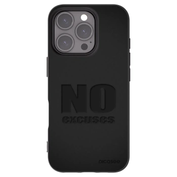 Picasee husă neagră din silicon pentru Apple iPhone 16 Pro - No Excuses