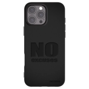Picasee husă neagră din silicon pentru Apple iPhone 16 Pro Max - No Excuses