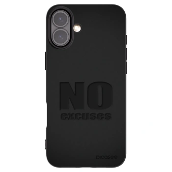 Picasee husă neagră din silicon pentru Apple iPhone 16 Plus - No Excuses
