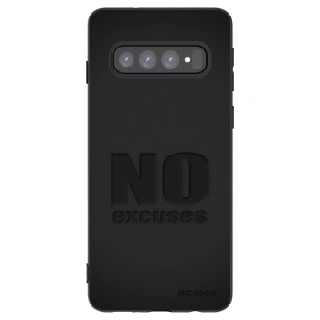 Picasee husă neagră din silicon pentru Samsung Galaxy S10 G973 - No Excuses