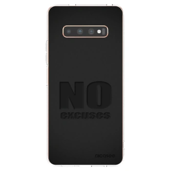 Picasee husă transparentă din silicon pentru Samsung Galaxy S10 Plus G975 - No Excuses