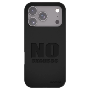 Picasee husă neagră din silicon pentru Apple iPhone 17 Pro - No Excuses