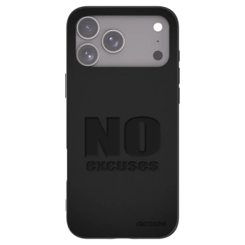Picasee husă neagră din silicon pentru Apple iPhone 17 Pro Max - No Excuses